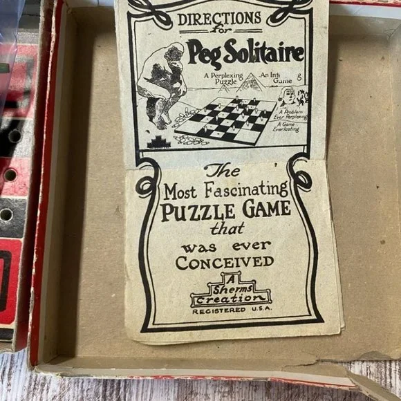 Vintage Peg Solitaire Game - Picture 5 of 12